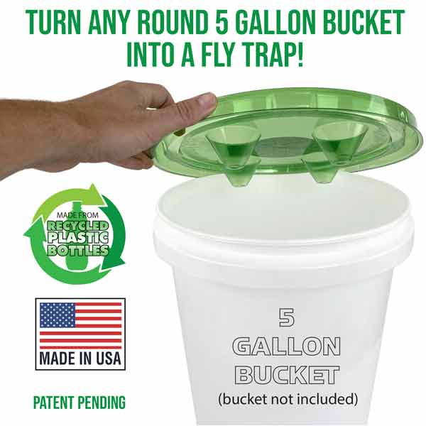 5 Gallon Bucked Fly-Condo™ - Turn any 5 gallon bucket into a Fly Trap